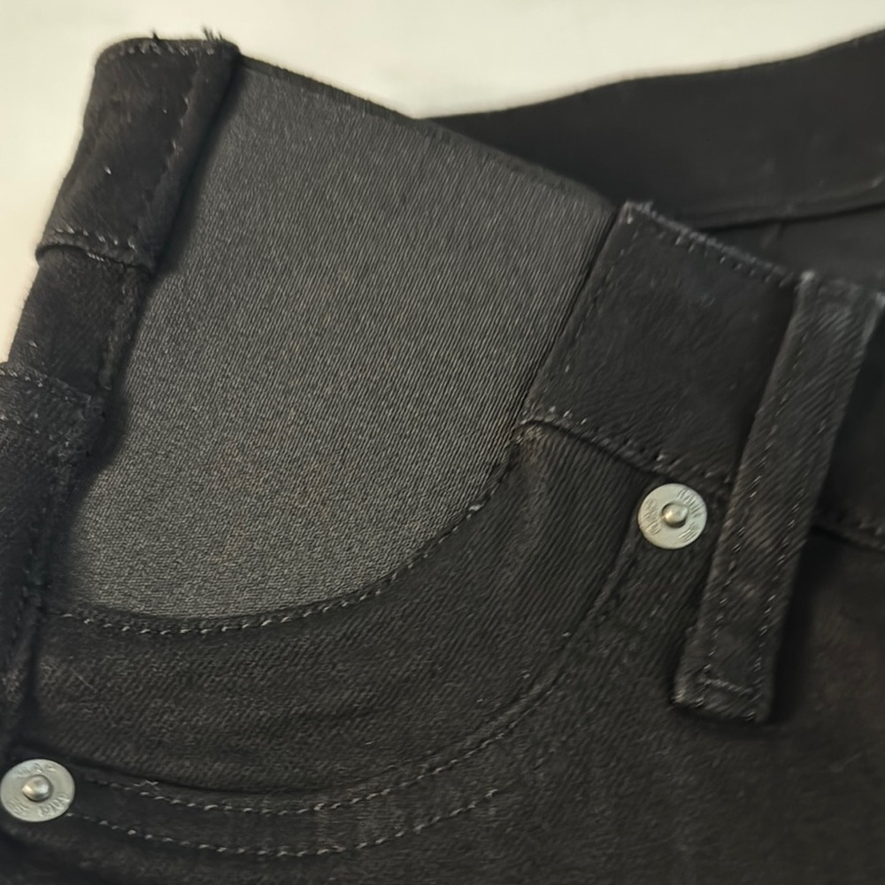 GAP Maternity Dark Charcoal Coated Pants with elastic sides - Picture 3 of 4